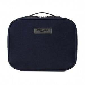 Giorgio Armani Travel Pouch Navy Blue Toiletry Cosmetic Bag